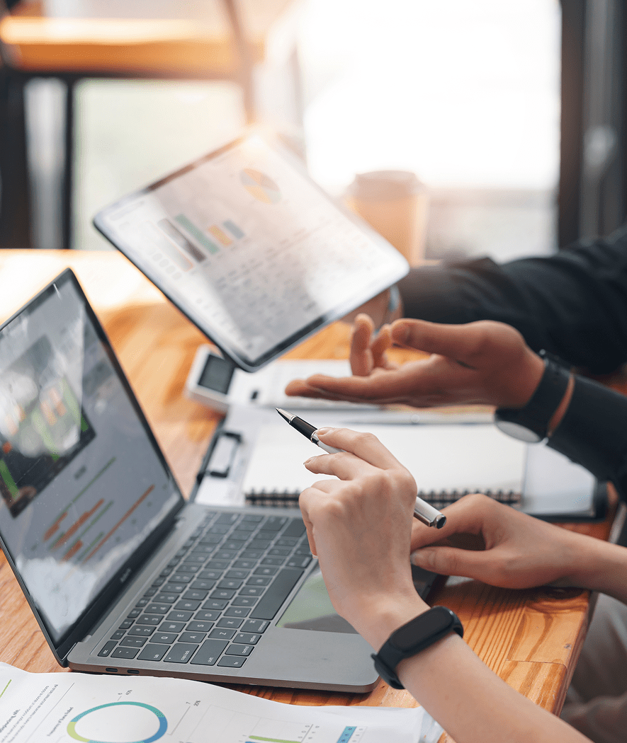 Team discussing data analysis