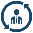 Icon of person with arrows